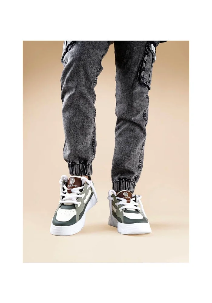 Bacca Bucci Olive White OG TerraForge Low-Top Series bold Street-Ready Sneakers for Men | Best Price UAE